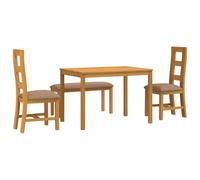 vidaXL Ensemble de Salle à Manger 4 pc Gris Bois de chêne Massif
