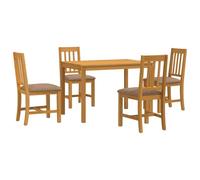 vidaXL Ensemble de Salle à Manger 5 pc Gris Bois de chêne Massif