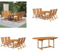 vidaXL Ensemble de salle à manger 7 pièces en bois massif d'acacia - Table et chaises - Tables et chaises - Ensemble de salle à manger - Ensembles de salle à manger