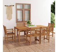 Vidaxl Ensemble De Salle À Manger De Jardin 7 Pcs Bois De Teck Massif