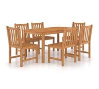 Vidaxl Ensemble De Salle À Manger De Jardin 7 Pcs Bois De Teck Solide
