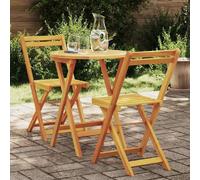 vidaXL Ensemble de salle à manger pour jardin 3 pcs Huile Naturelle