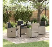 vidaXL Ensemble de salle à manger pour jardin 5 pcs Gris clair
