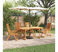 vidaXL Ensemble de salle à manger pour jardin 5 pcs Marron
