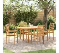 vidaXL Ensemble de salle à manger pour jardin 5 pcs Marron