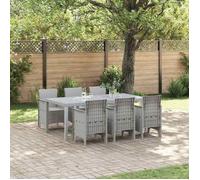 vidaXL Ensemble de salle à manger pour jardin 7 pcs Gris clair 3378727