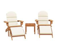 vidaXL Ensemble de salon de jardin 3 pièces Adirondack bois massif acacia