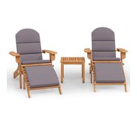 vidaXL Ensemble de salon de jardin 3 pièces Adirondack bois massif acacia