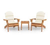vidaXL Ensemble de salon de jardin 3 pièces Adirondack bois massif acacia