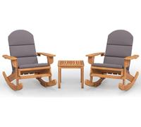 vidaXL Ensemble de salon de jardin 3 pièces Adirondack bois massif acacia