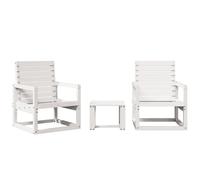 vidaXL Ensemble de salon de jardin 3 pièces 832553 — pin massif blanc