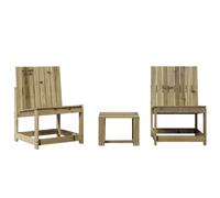 vidaXL Ensemble de salon de jardin 3 pièces en pin imprégné