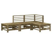 vidaXL Ensemble de salon de jardin 4 pièces en pin imprégné