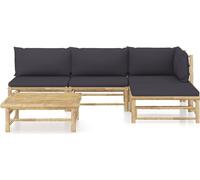Salon de jardin modulable Bambou 5 personnes 5 pieces