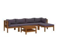 vidaXL Ensemble de salon de jardin 6 pièces avec revêtement en bois massif d'acacia