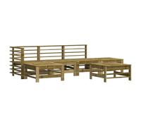 vidaXL Ensemble de salon de jardin modulable 6 pièces en bois de pin imprégné