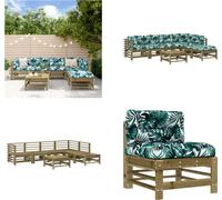vidaXL Ensemble de salon de jardin 7 pièces avec coussins Pin imprégné - Ensemble de salon de jardin - Ensembles de salon de jardin - Ensemble de salon - Outdoor Lounge Set