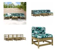vidaXL Ensemble de salon de jardin 7 pièces avec coussins Pin imprégné - Ensemble de salon de jardin - Ensembles de salon de jardin - Ensemble de salon - Outdoor Lounge Set