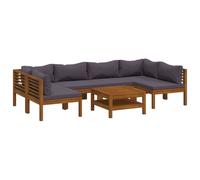 vidaXL Ensemble de salon de jardin 7 pièces – Bois massif d'acacia