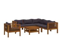 vidaXL Ensemble de salon de jardin 7 pièces avec revêtement en bois massif d'acacia