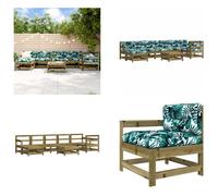 vidaXL Ensemble de salon de jardin 8 pièces avec coussins Pin imprégné - Ensemble de salon de jardin - Ensemble de salon de jardin - Ensemble de salon - Outdoor Lounge Set