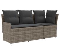 vidaXL Ensemble de salon de jardin avec canapé d'angle (2 pièces) Gris et gris foncé