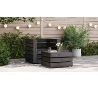 vidaXL Ensemble de salon de jardin en palettes 2 pièces pin gris imprégné