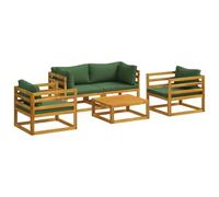 vidaXL Ensemble de Salon de Jardin modulable 5 pièces Naturel