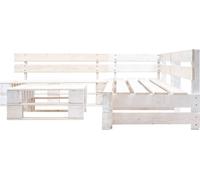 vidaXL Ensemble de salon en palette 4 pièces bois blanc
