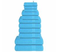vidaXL Ensemble de serviettes 12 pcs turquoise 360 g/m² 100% coton