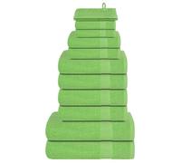 VIDAXL Ensemble de serviettes de bain FROGN 12 pièces vert pomme 360 g/m² - 100% coton