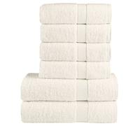 vidaXL Ensemble de serviettes de qualité supérieure SOLUND 6 pcs crème