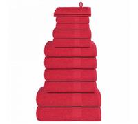 vidaXL Ensemble de serviettes 12 pcs rouge 360 g/m² 100% coton