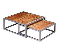 vidaXL Ensemble de Table Basse de Salon Séjour 2 pcs Bois d'Acacia Massif