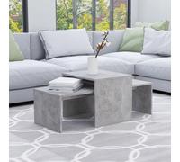 vidaXL Ensemble de table basse Gris béton 100x48x40 cm Bois ingénierie