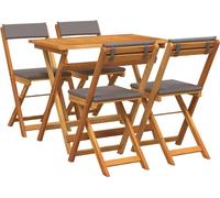 vidaXL – Ensemble de salon de jardin 5 pièces 4105505 avec coussins Bois d'acacia massif huilé