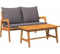 vidaXL - Ensemble de table et chaises de bistrot pour 2 personnes, en bois d'acacia massif, finition huile naturelle