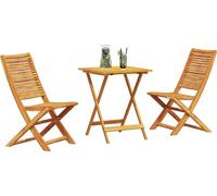 vidaXL Ensemble bistrot pliant 3 pièces Marron Bois massif d'acacia
