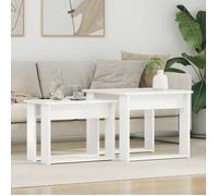 vidaXL Ensemble de tables basses 2 pcs Blanc Bois d'ingénierie
