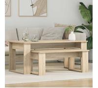 vidaXL Ensemble de tables basses 2 pc Chêne Sonoma 100 x 50 x 42 cm 8000134