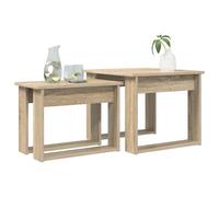 vidaXL Ensemble de tables basses 2 pcs Chêne Sonoma – Bois d'ingénierie, empilable, rectangulaire