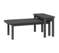 vidaXL Ensemble de tables basses 2 pcs Gris Bois massif de pin
