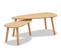 vidaXL Ensemble de Tables Basses 2 pcs Table d'Appoint Bois de Pin Massif