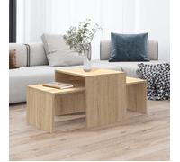vidaXL Ensemble de tables basses Chêne sonoma 100x48x40 cm Aggloméré