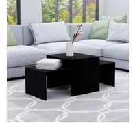 vidaXL Ensemble de tables basses Noir 100x48x40 cm Aggloméré