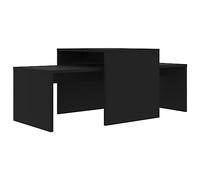 vidaXL Ensemble de Tables Basses Noir 100x48x40 cm Bois d’ingénierie