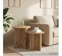 vidaXL Ensemble de tables d'appoint 2 pcs Chêne artisanal
