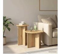 vidaXL Ensemble de tables d'appoint 2 pcs Chêne artisanal