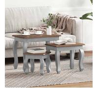 Ensemble de tables gigognes 3 pcs Bois de récupération massif - vidaXL