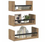 Ensemble d'étagères murales - vidaXL - Chêne artisanal - Bois d'ingénierie - 40x16x14 cm - 3 pièces